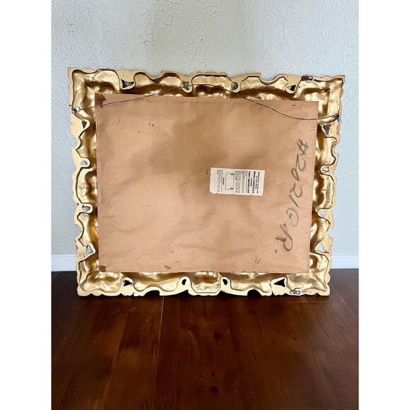 1970's Ornate Rococo style Gold Rectangular Mirror - Picture 9 of 9